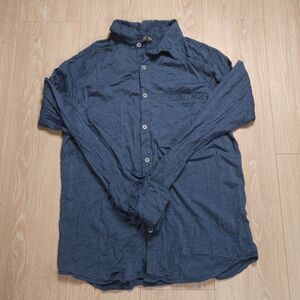 IBEX Merino Wool Button Up Shirt Mens M Jersey Long Sleeve Heather Blue USA
